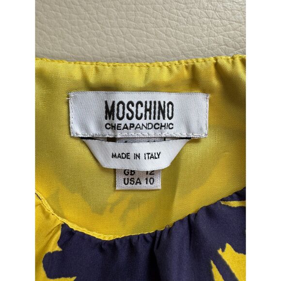 Moschino Cheap & Chic Silk Pleated Peplum Top Size 10 - Picture 7 of 7